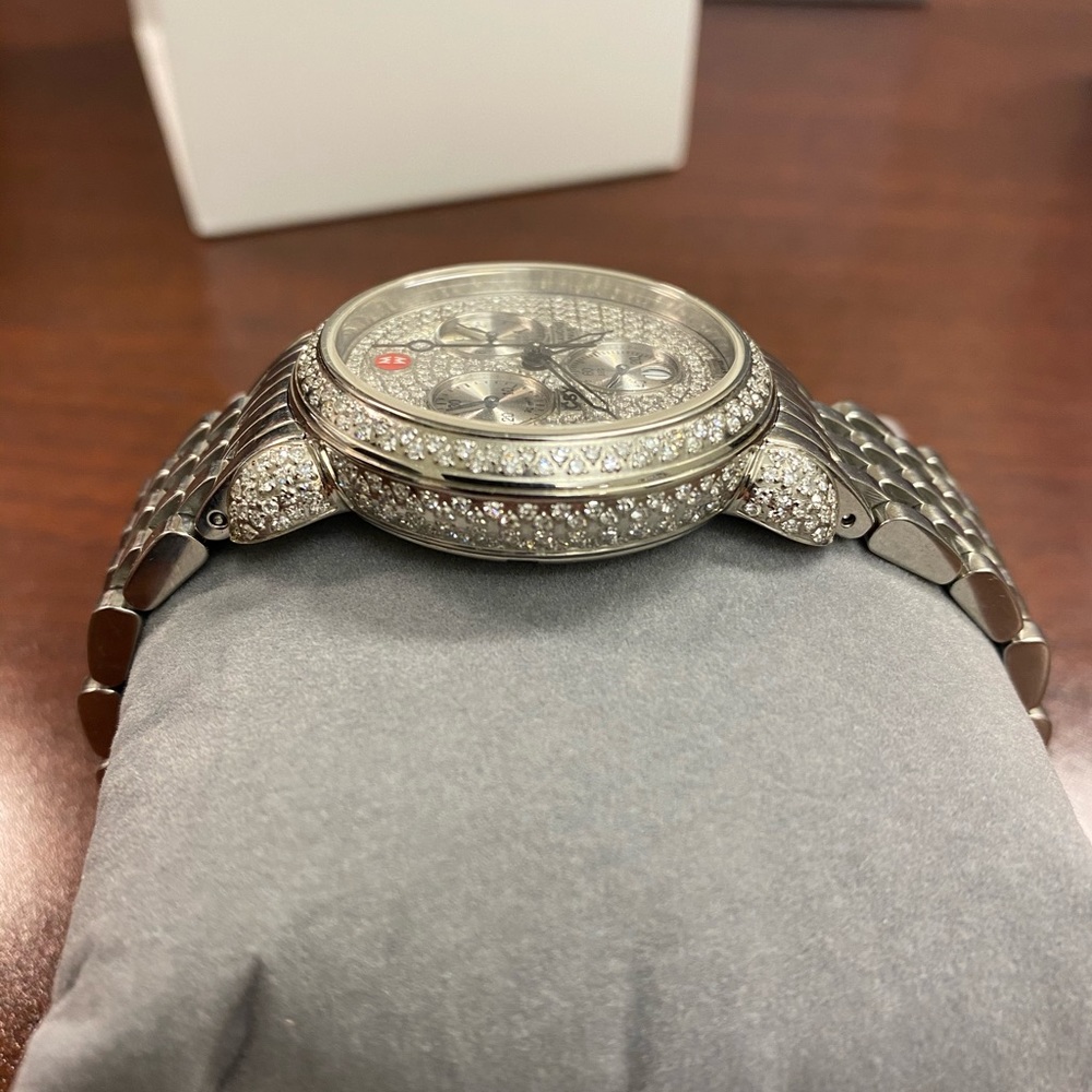 🔴Sold🔴Michele CSX-36 Chronograph 71-3711 Pave - Picture 5 of 8